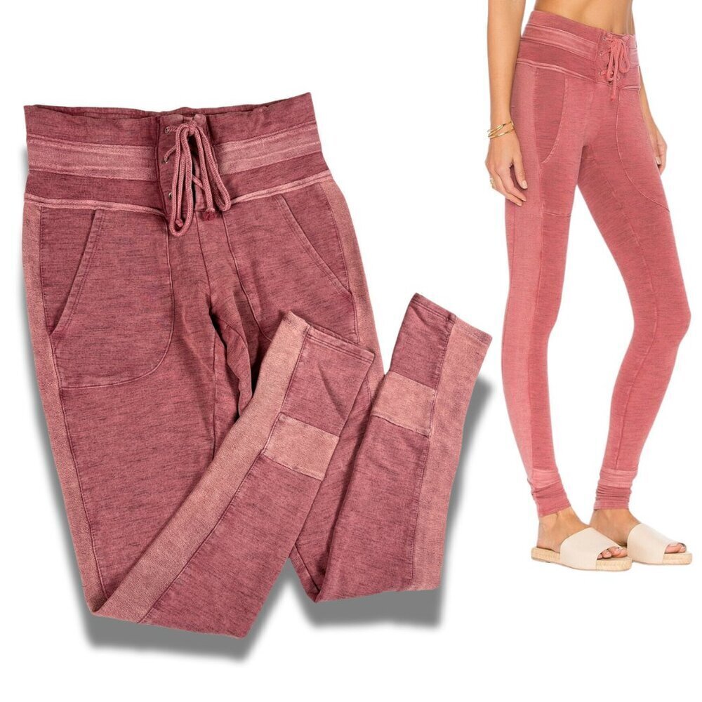 NEW Free People Movement French Terry Bodhi Leggings Pink  SMALL